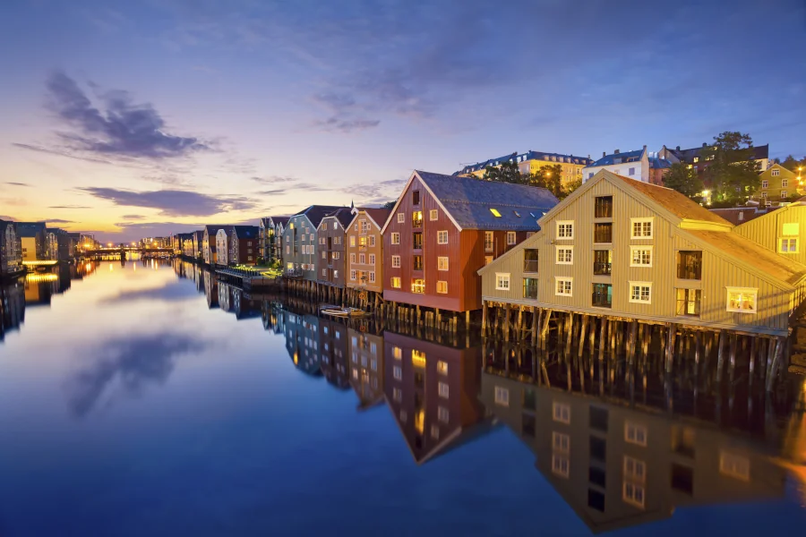 trondheim zonsondergang