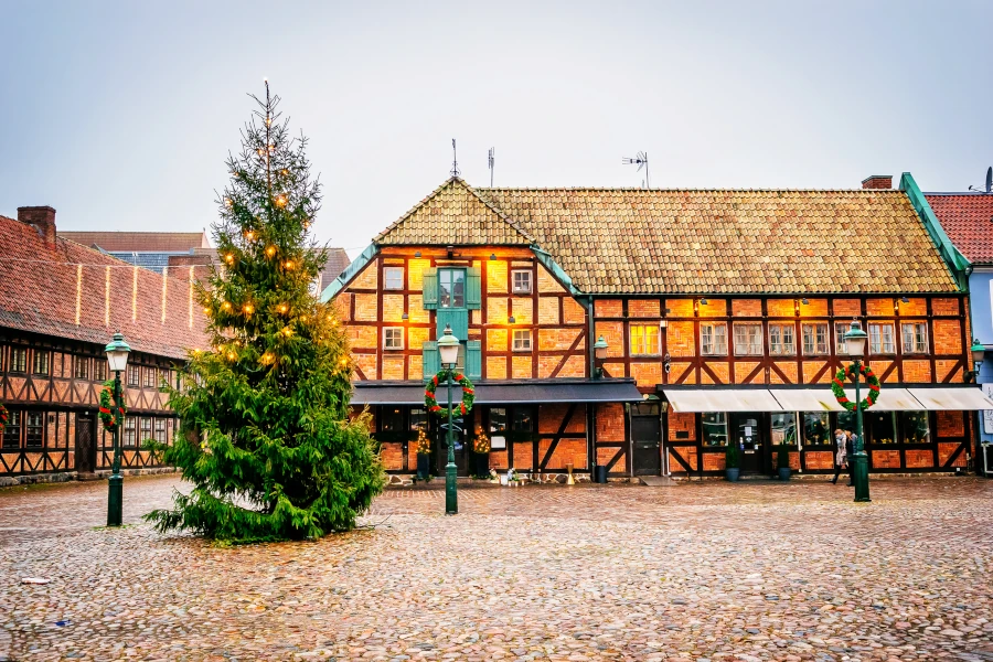 oude centrum malmo tijdens kerstmis