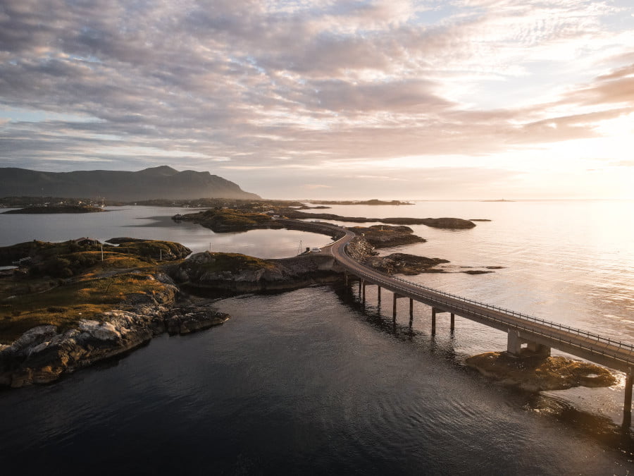 panoramische uitzicht atlantic road