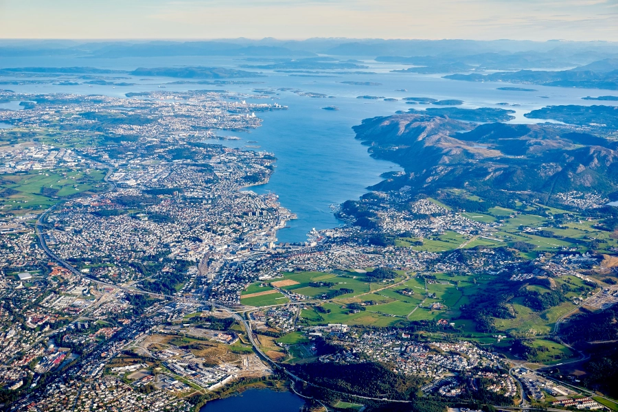 stavanger vanuit de lucht